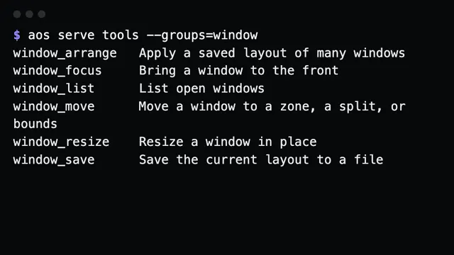 Headless & MCP: aos serve mcp