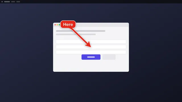 An arrow at a point with no target box