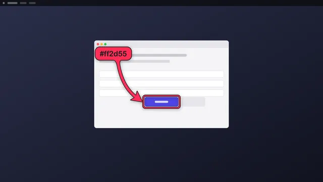 A pink arrow from a hex colour