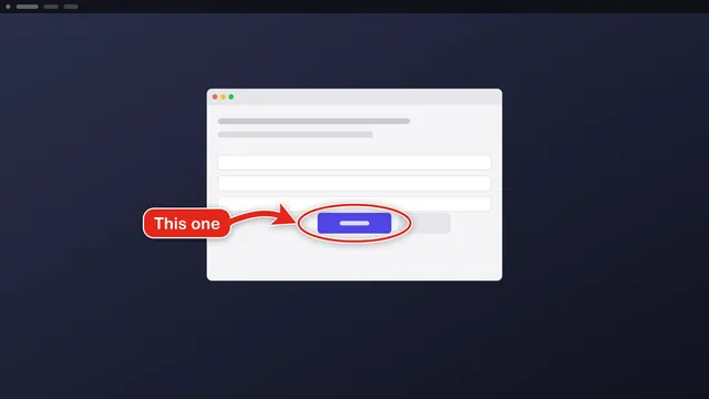 A ring around the button with the sign This one