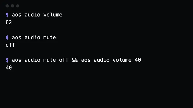 Reading and setting the volume and mute state