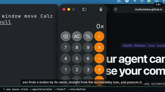 Calculator buttons located by name, each one badged