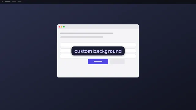 Custom background and text colours
