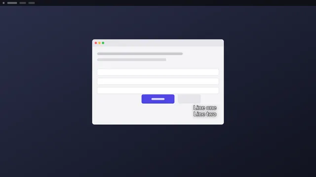 Two lines of text